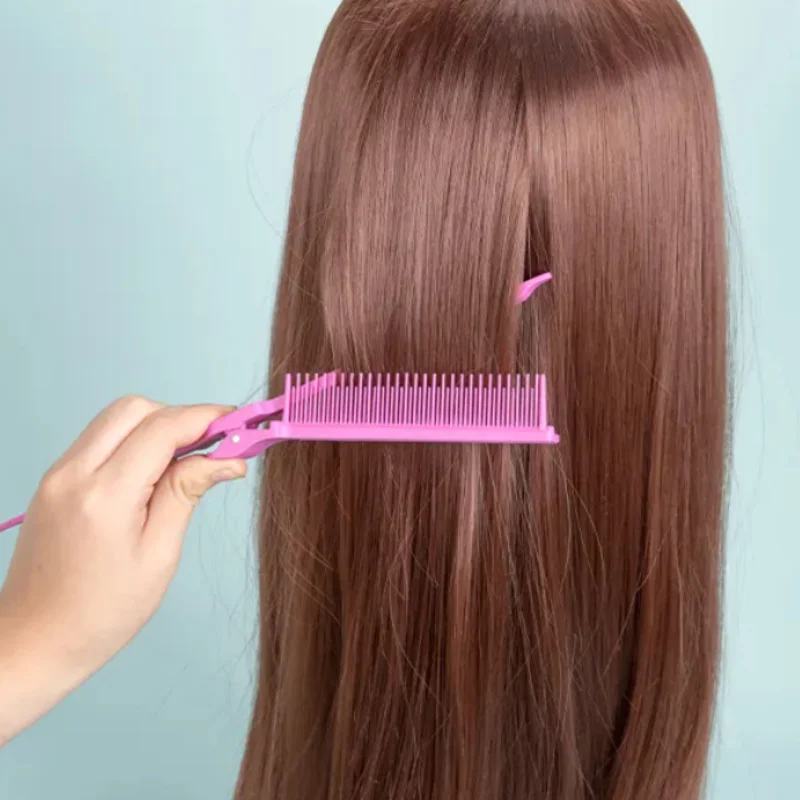 1pc Professional Salon Hairdressing Comb Black Multifunctional Highlight Clip Comb For Hair Styling Antistatic Combs