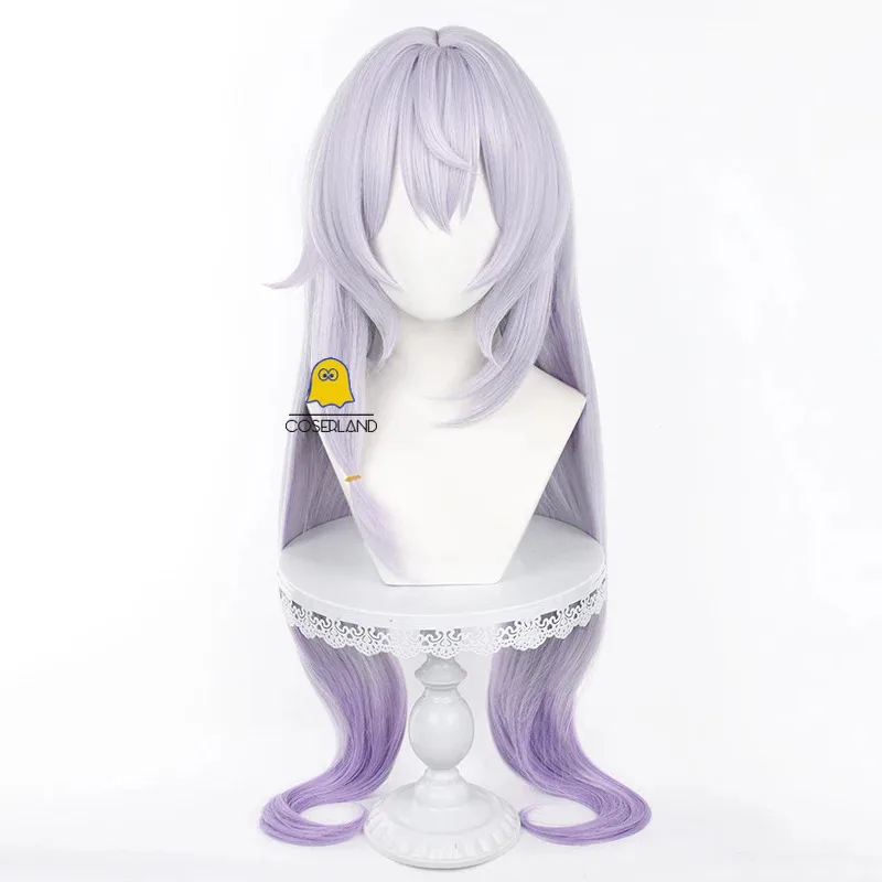 Game Black Swan Cosplay Wig Honkai Star Rail Light Purple Long Hair Garden of Recollection Halloween Party Women Accessory Props