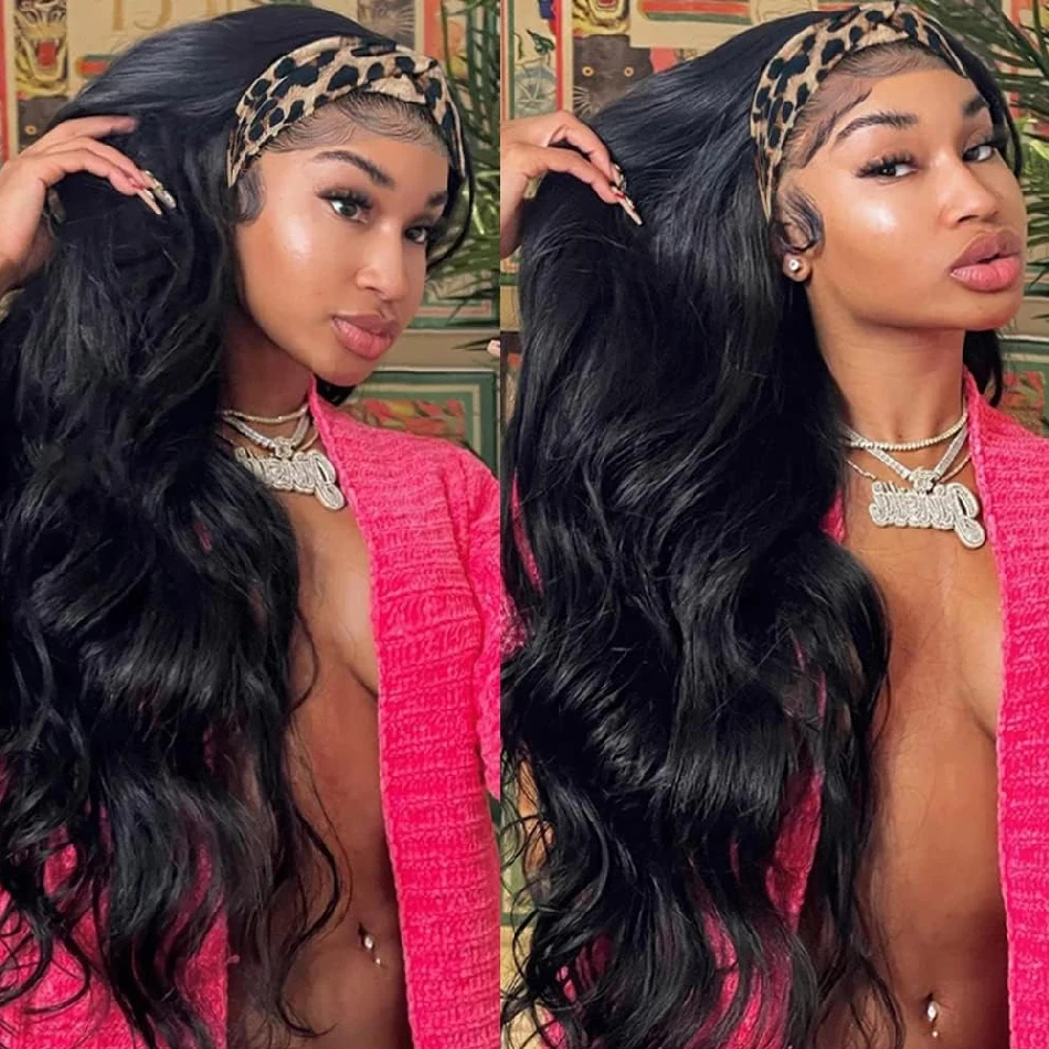 

Headband Wig Human Hair Wigs Body Wave Headband Wig Glueless Human Hair Wig None Lace Front Wigs Wear And Go Machine Made Wigs