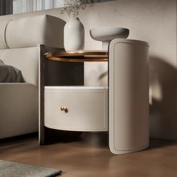 Side Table Bed Room Bedside Wood Tables Auxiliary Small Night Sofa Open Cabinets Living Nachttisch Bedroom Storage Design