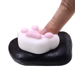 Cute Squishy Mochi Animal Stress Relief Toys Soft Tpr Squeeze Pinch Funny Toys Kawaii Cat Paws Abreact Toys For Kids Adult