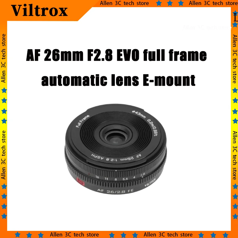 Viltrox Af 26mm F28 Evo For Sony E-Mount Full Frame Autofocus Pancake Lens Standard Close-Up Camera Hanging Pancake Dry Head