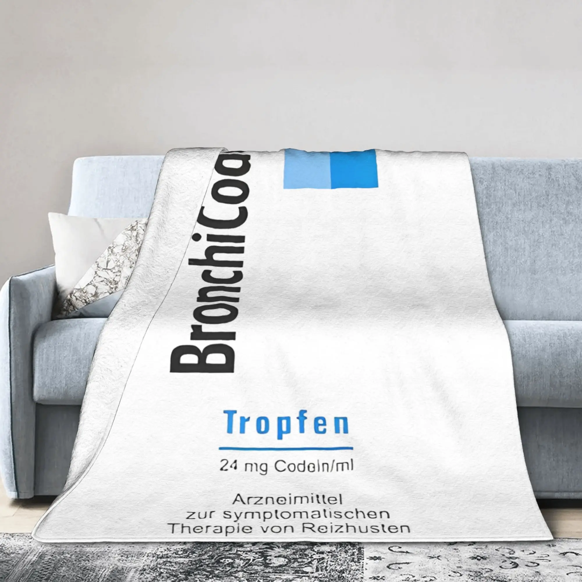 

BronchiCodein Tropfen 24mg Label Knitted Blankets Flannel Funny Lightweight Thin Throw Blankets for Home Couch Quilt Breathable