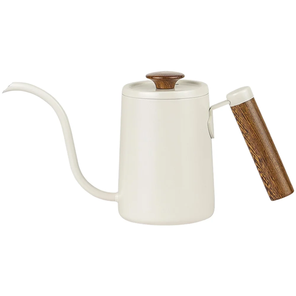 Coffee Pour Over Kettle 600ml 304 SS Construction with Precise Long Spout and Comfortable Wooden Handle for Drip