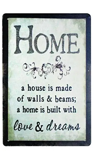 

Home Love Dreams Оловянная металлическая табличка Home & Decor 12x8 дюймов