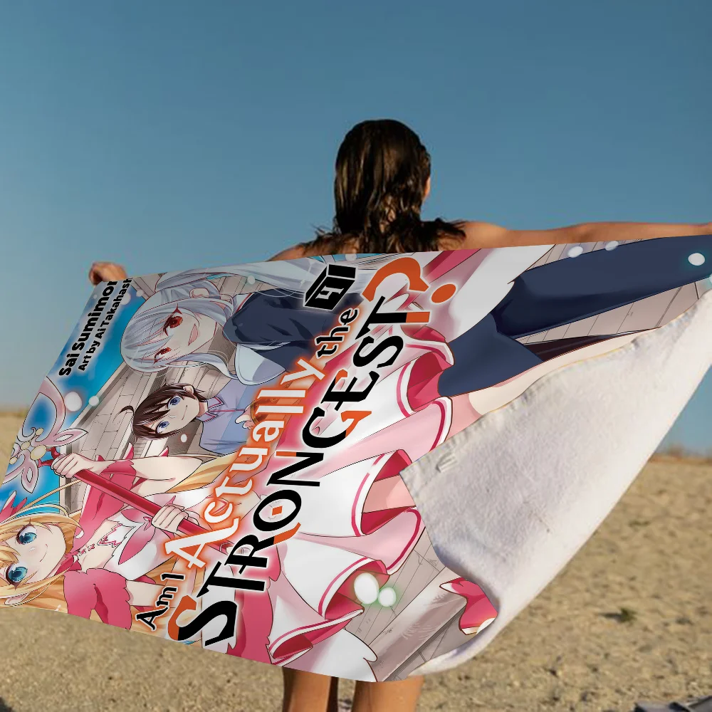 Am I Actually The Strongest Microfiber Printed Beach Towel Mountain Climbing Yoga Beach Swimming Running Absorbent Soft Towel