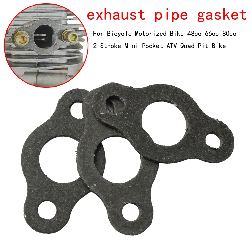 

3 pcs Exhaust Pipe Manifold Gasket For Bicycle Motorized Bike 48cc 66cc 80cc Mini 2 Stroke Pocket ATV Quad Pit Bike