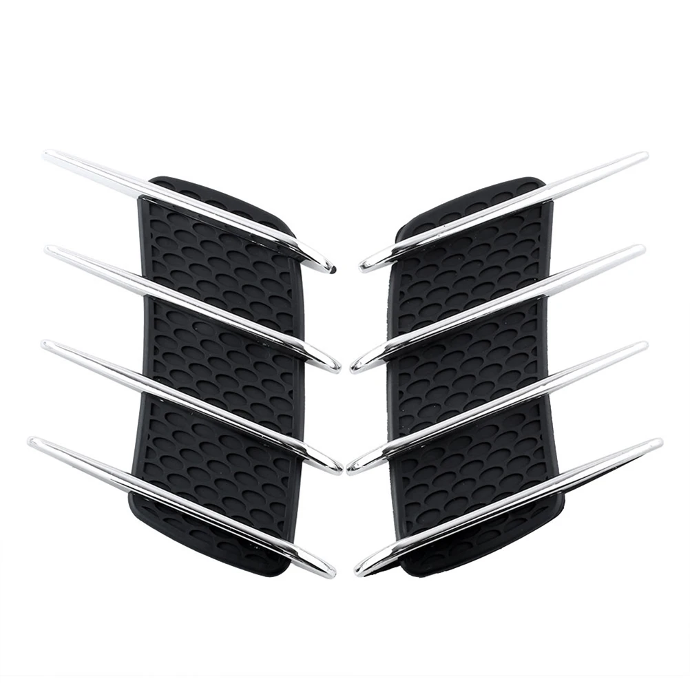 

2Pcs Car Air Vent ABS Plastic Chrome Electroplating Easy Install Adhesive Base Waterproof Decor Fashionable Vents Cover Engine