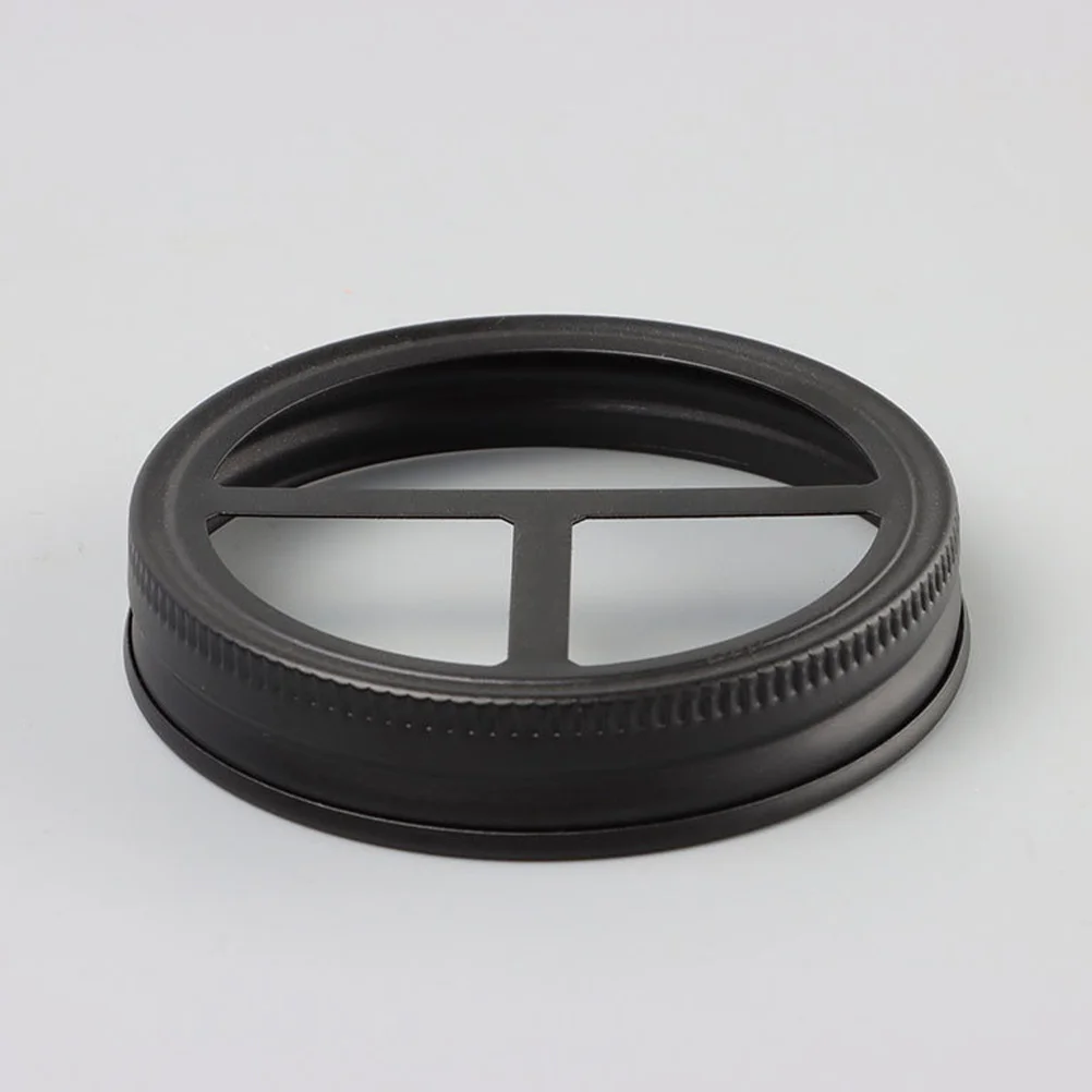 

4Pcs Metal Toothbrush Holder Lid for Mason Jars Easy Installation Regular Mouth Jar Lids Toothbrush Holder Jar Lids