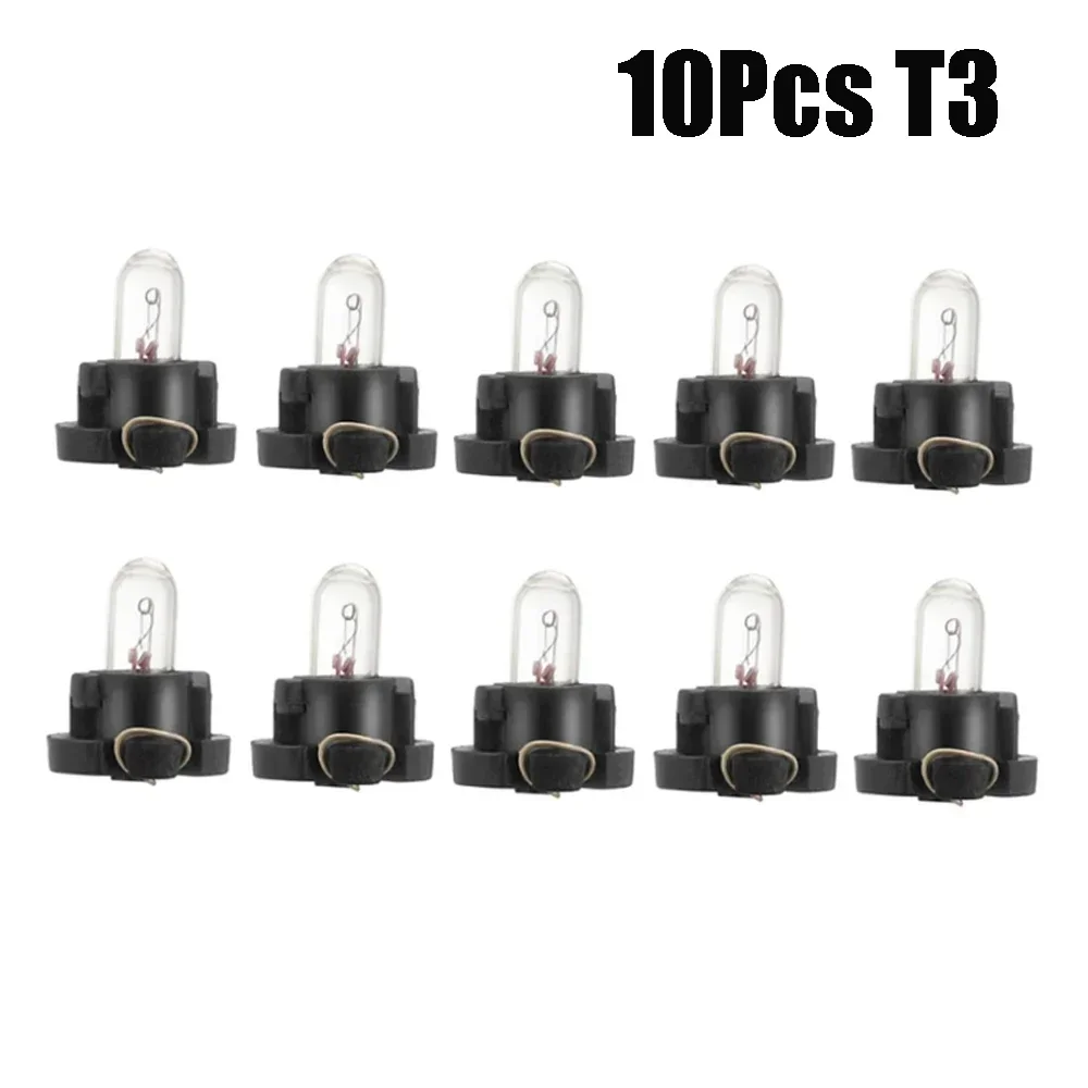 5/10Pcs T3 T4.2 Led Bulbs Car Interior Lights  4300K Yellow Auto Warming Indicator Lamp 12V Xenon Gas High Intensity White Light