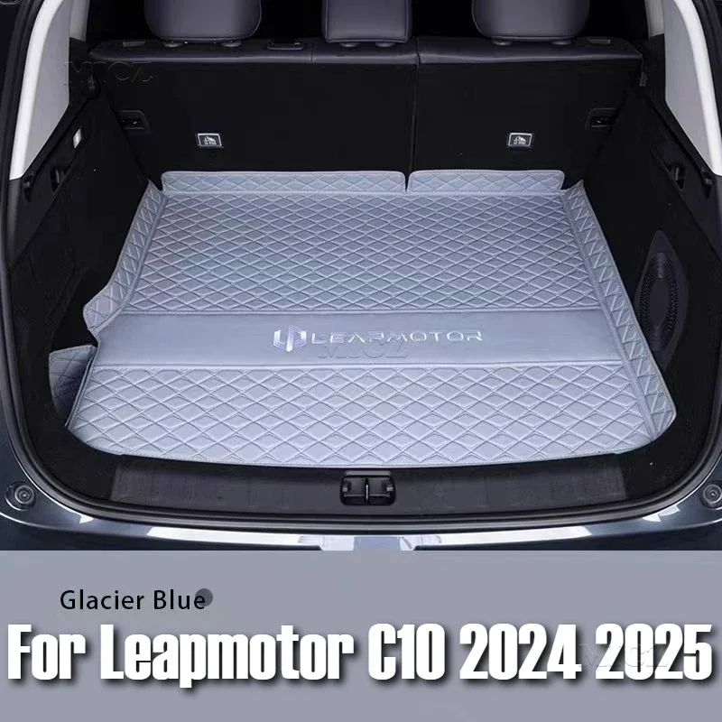 

2024 2025 для Leapmotor C10, коврики в багажник, кожаные прочные коврики для багажника, специальные ковры с окружностью, автомобильные аксессуары
