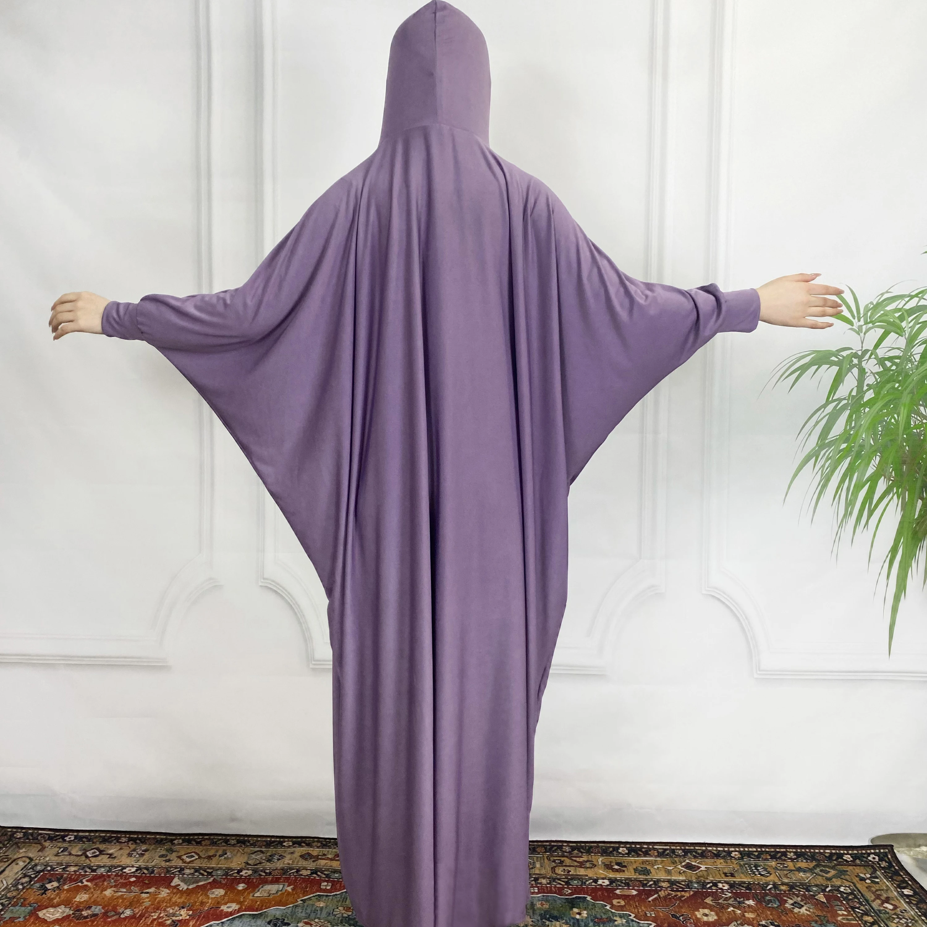 One Piece Ramadan Muslim Prayer Hijab Garment Women Fashion Hooded Abaya Full Cover Long Sleeve Dress Islam Dubai Modest Robe