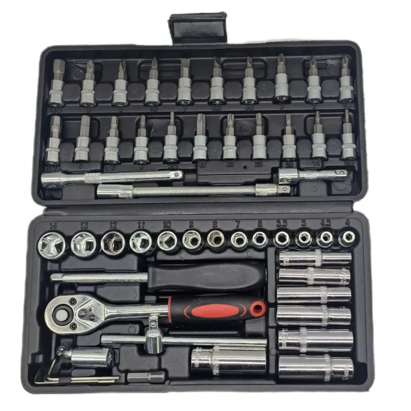 

SXLL 53 High Quality Socket Wrench Set Home Car Repair Hand Tool Set Auto Hand Tool Driven Impact Deep Socket Wrench Set