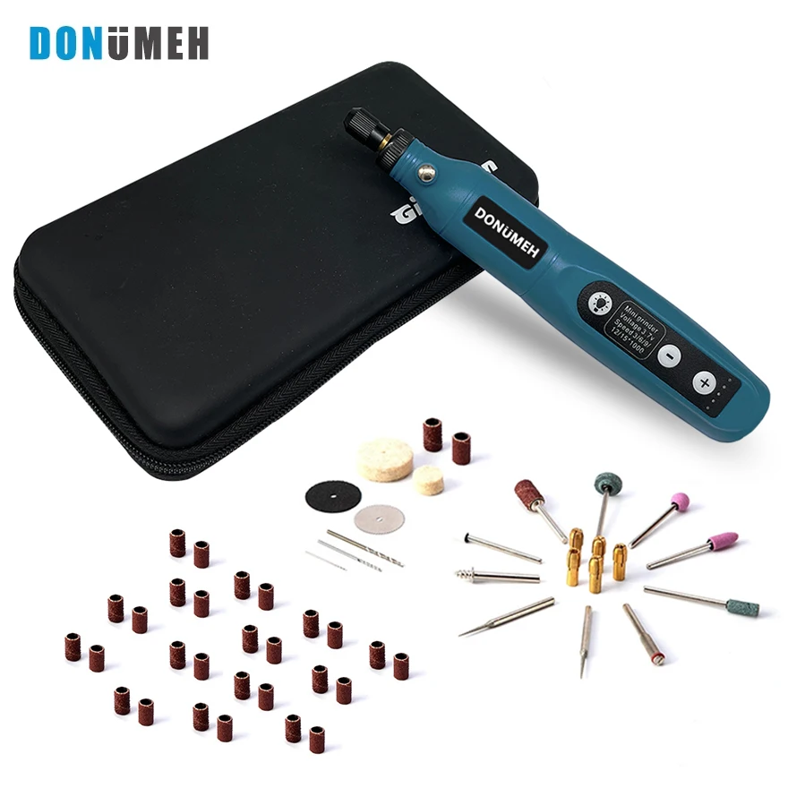 DONUMEH Cordless Electric Grinder Electric Drill 5-Speed Adjustable USB Rechargeable Engraving Pen Cutting Polishing Drilling