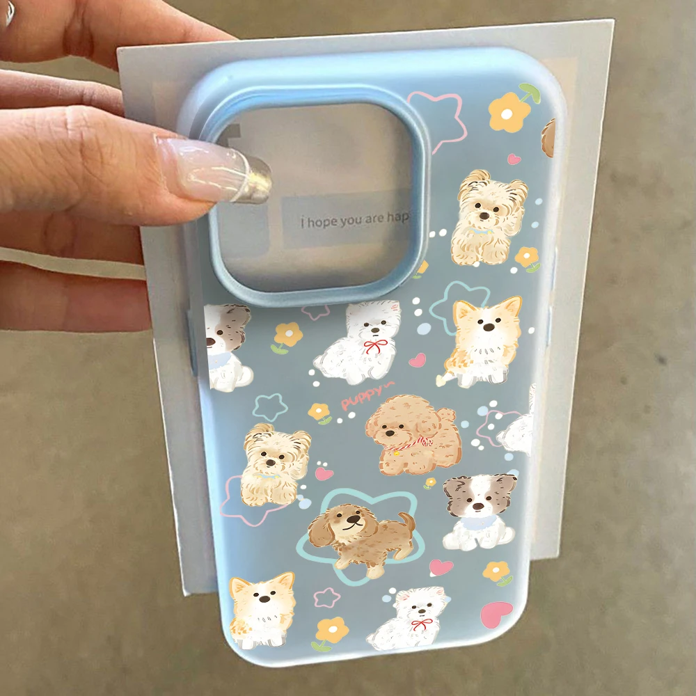 Für Xiaomi 11 Lite 5G 14T Pro 15T Pro 17 Pro Max Niedliche Welpen-Kunst-Hundehülle Stoßfeste Bonbonfarben Silikon-TPU-Schutzhülle – Detail 3