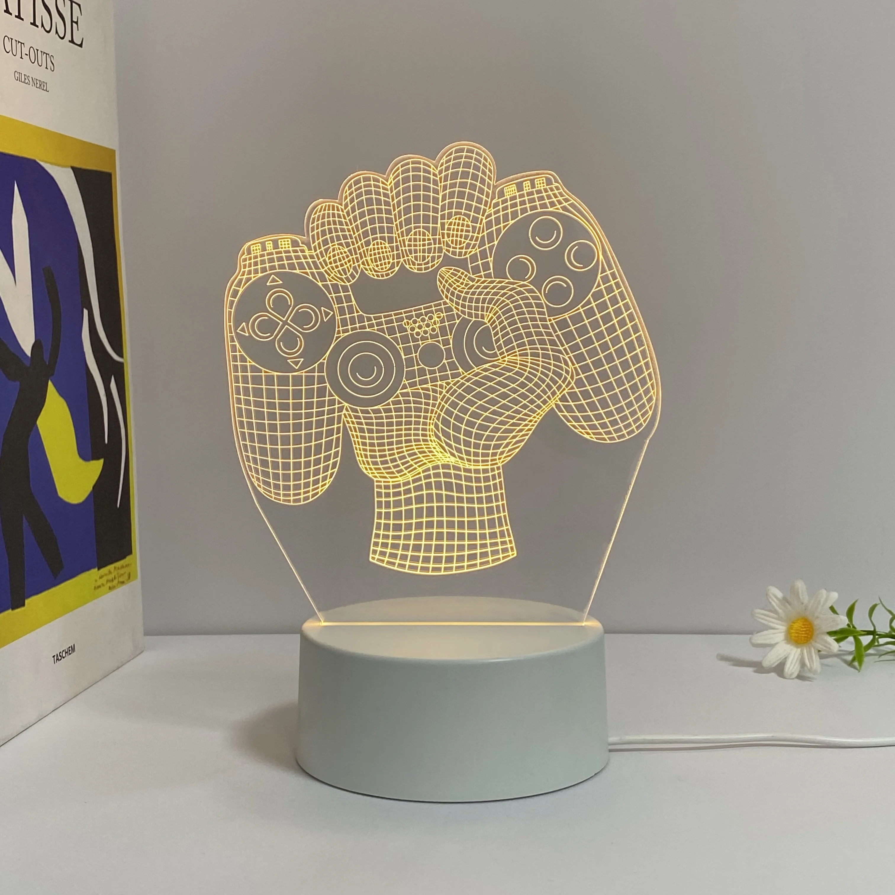 1pcs gamepad pattern atmosphere decorative lights, soft light with sleeping lights, holiday gifts for family and friends.