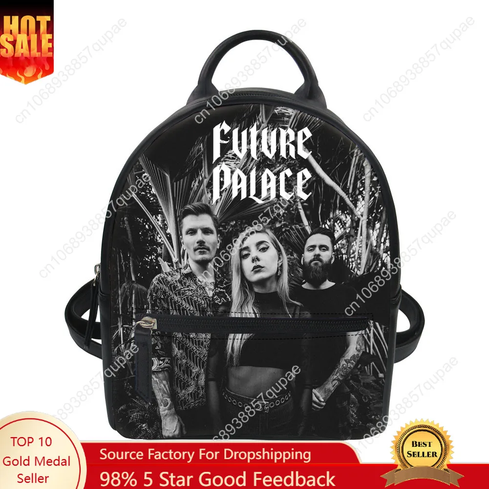 

Future Palace Rock Band Custom Backpack Purse Women Carter Schoolbags Double Shoulder Bag Mini Daypack Leather Travel Bag