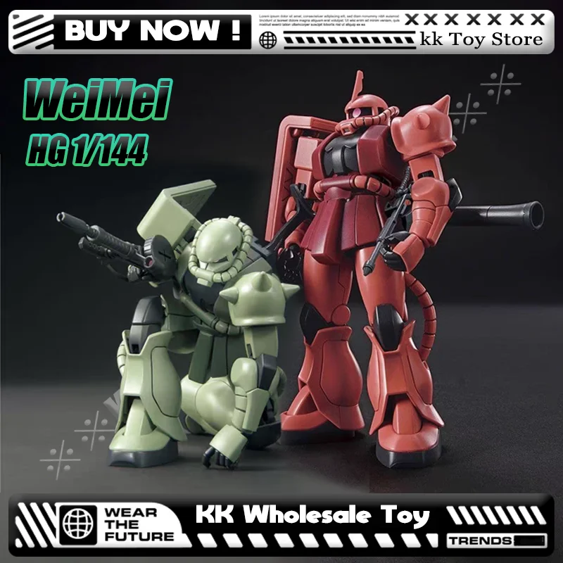 In Stock WEIMEI WM 234 241 HG 1/144 Red Zaku 2 Assembly Model Kit Collection Action Figure Plastic Model Kits Customized