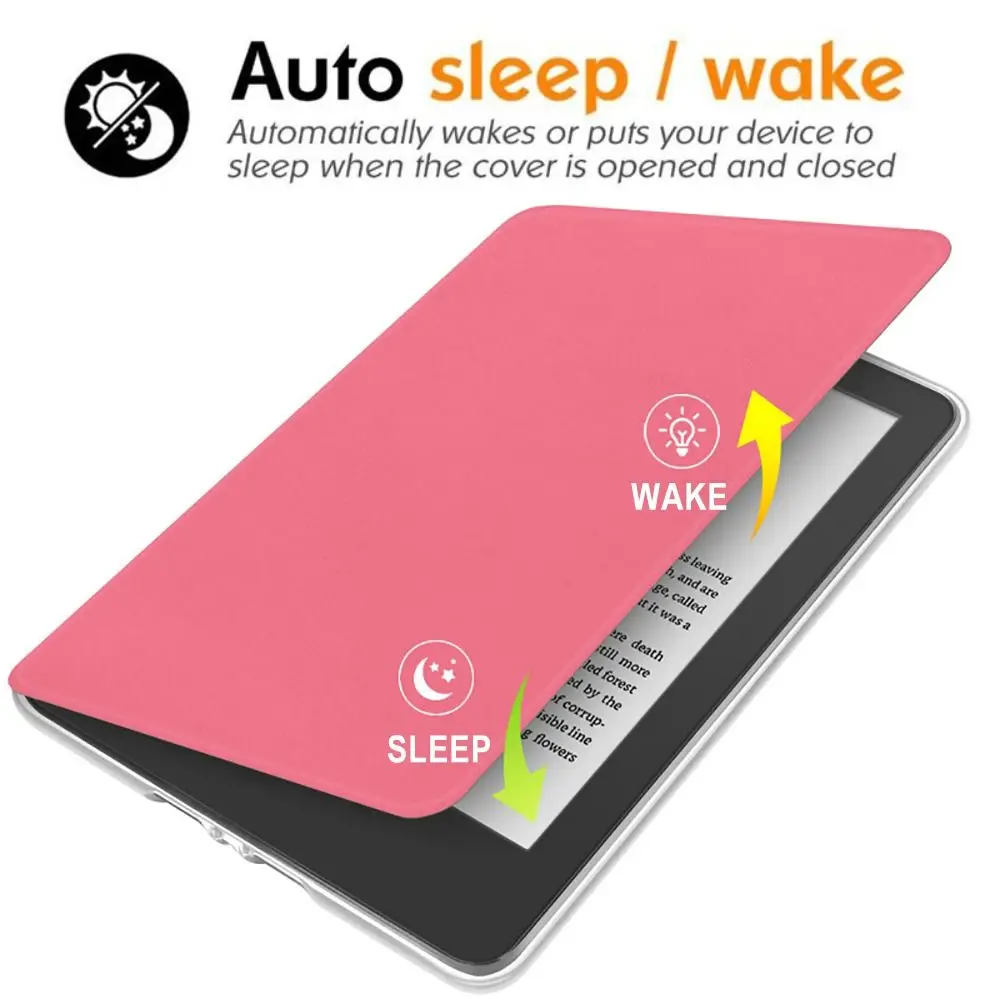 حافظة دعم يدوية من الأكريليك غطاء حماية خلفي مقاوم للصدمات جلد ذكي لجهاز Kindle Paperwhite 12th Gen/Colorsft 2024 7 بوصة