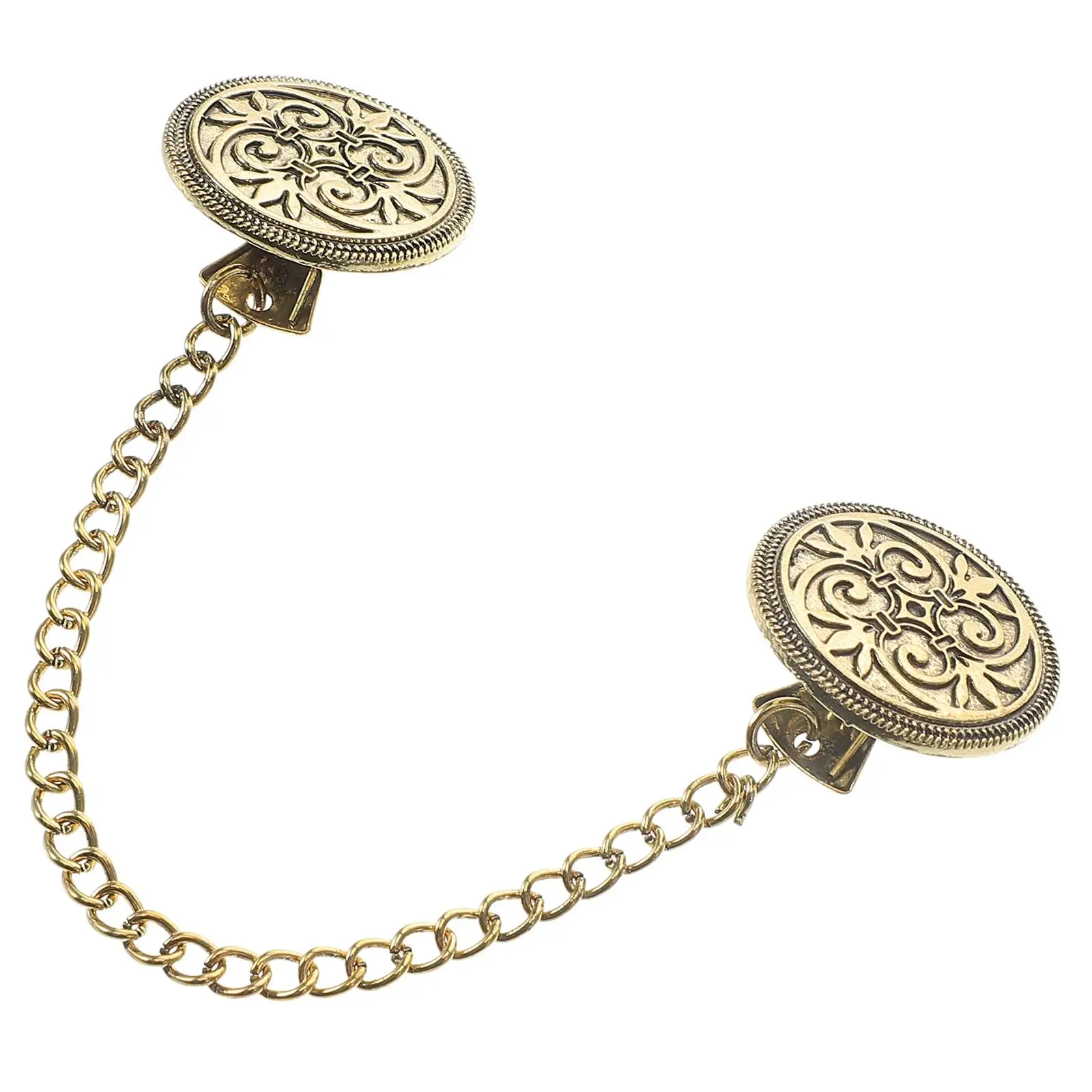 

Dress Clip Women Dark Vintage Brooch Pin Chain Sweater Shawl Cinch Clothing Accessories Adjustable Tightening