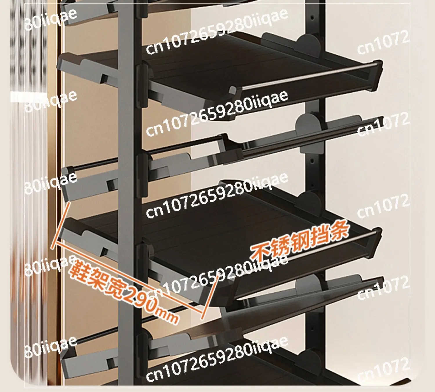 

Basket Partition Layer Shoe Storage Hardware Shoe Cabinet Built-in Pull-out Shoe Rack Push-pull Large-capacity Retractable Pull