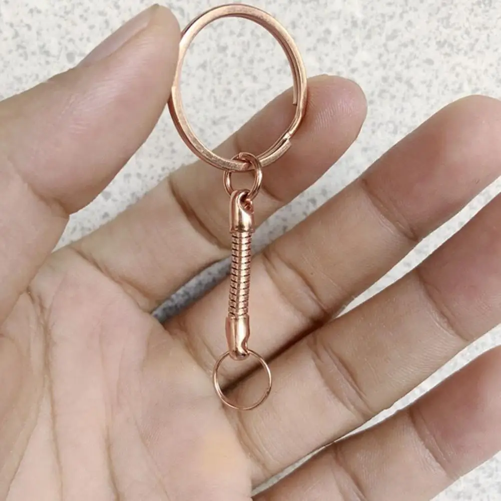 Metal Chain Keychain Split Rings Keyfob Key Rings Lobster Clasp Key Pendant Key Ring Holder Jewelry Hanging Chain DIY Keyring