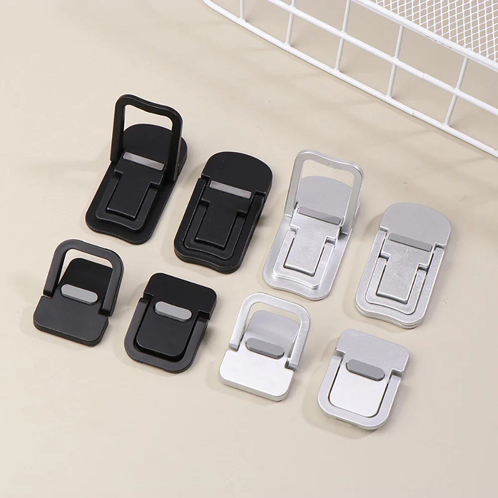 Mini Metal Foldable Laptop Stand Portable Computer Keyboard Riser Lift Self-Adhesive Invisible Notebook Stand Adjustable Height