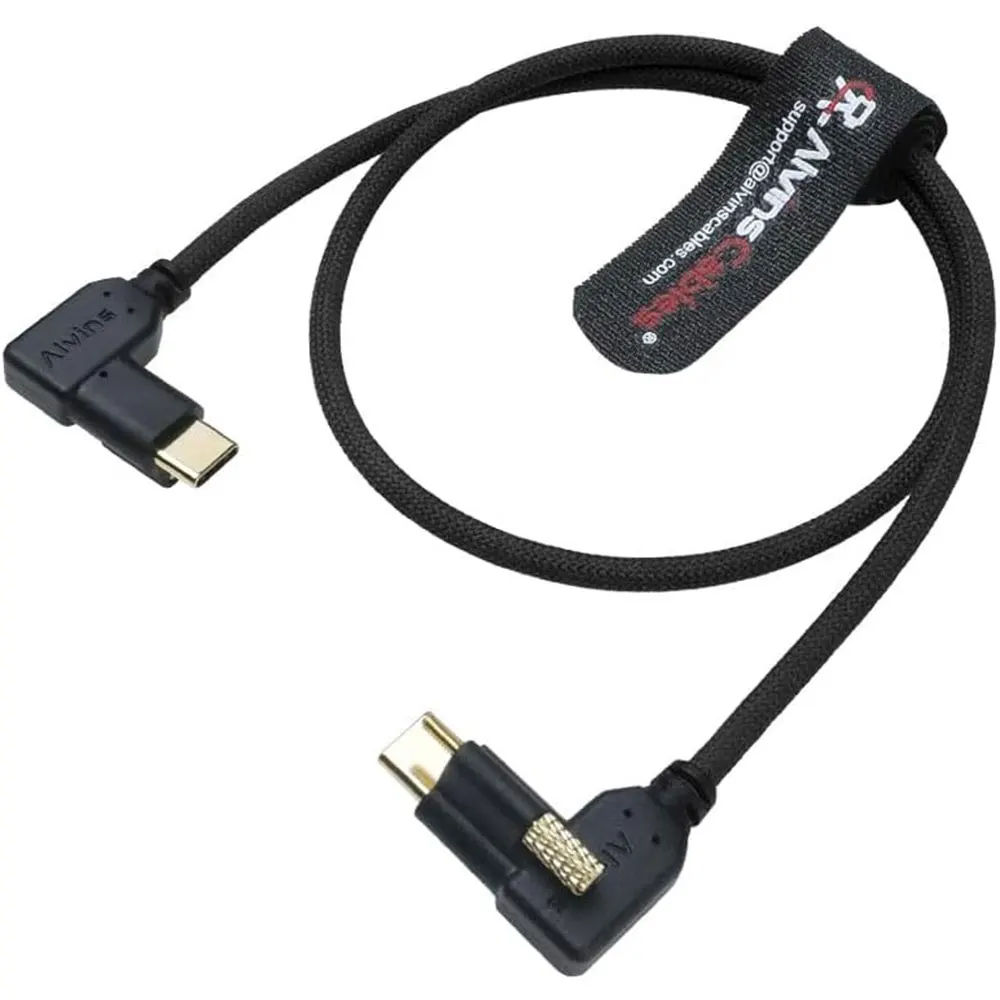 

Alvin's Cables Locking USB-C to USB-C Power Cable Ultra-Flexible for Blackmagic Pyxis Monitor,URSA Cine EVF, USB-C 3.2 10Gbps Da