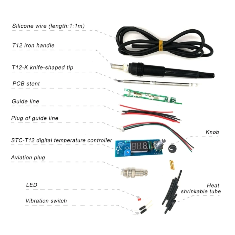 

LED Digital Display T12 Soldering Station DIY Kit Controller Board Soldering Iron Handle Electric Unit LED Digital Drop Shipping