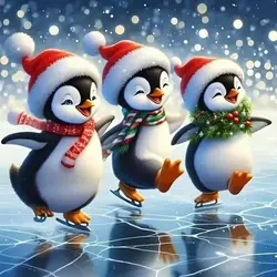CHENISTORY Full Diamond Painting Animal Penguin 5d Diy Mosaic Christmas present Art Home Decor Rhinestone Pictures Craft Kit