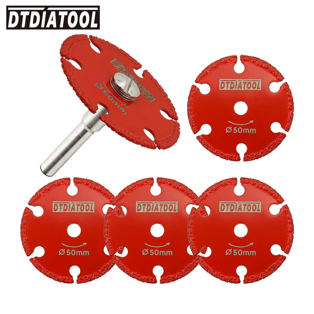 

DT-DIATOOL Diamond Cutting Disc Set 30/40/50mm Iron Saw Blade Removable Shank Hand Tool Steel Metal Iron Pipe Nail Cut Plate
