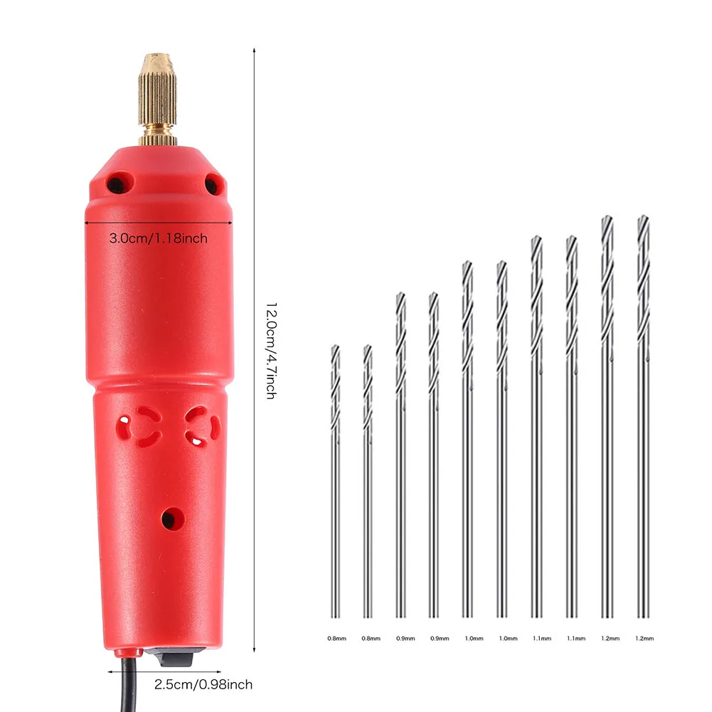 Mini conjunto de broca elétrica para artesanato e moldes de resina 10 brocas economizam tempo e esforço com furadeira acionada por energia