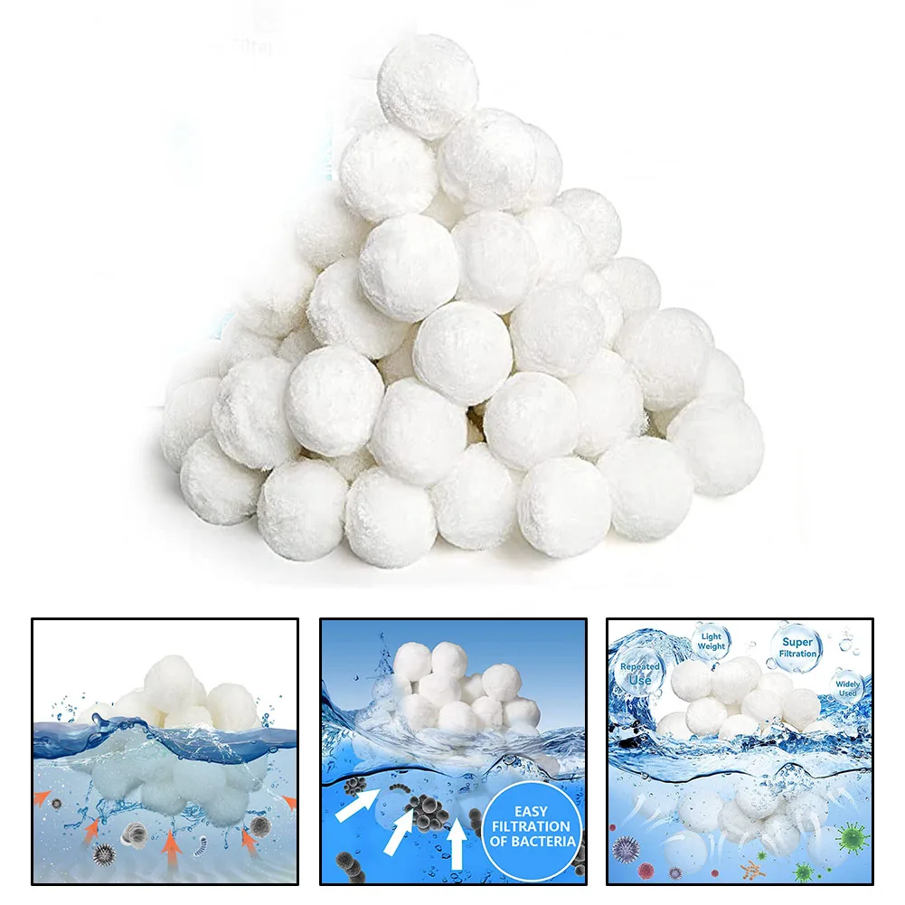 5cm Pool Filter Balls Fiber Filtration Media Swimming Pool Sand Filters Fiber Outdoor Hot Tubs Accessories Cleaning Tools