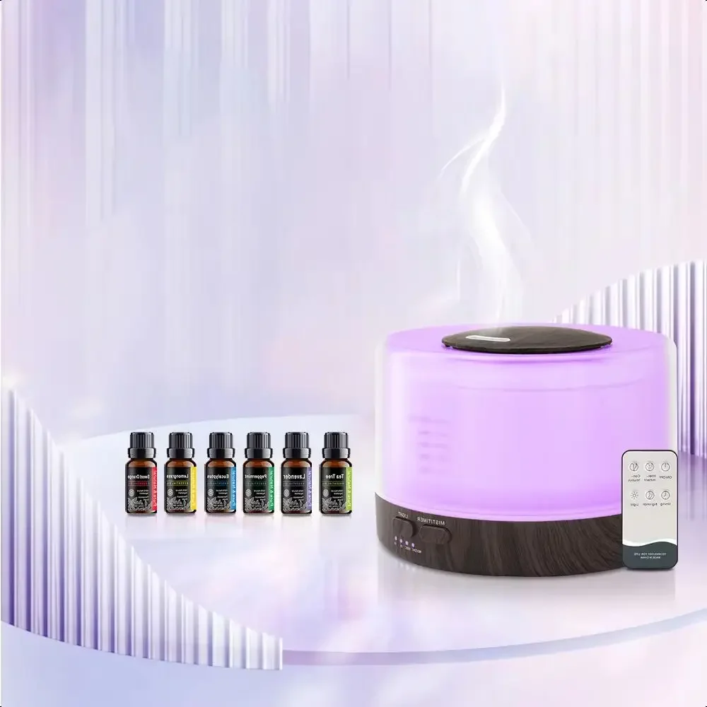 

Роскошный диффузор для ароматерапии Create Serenity 16,9 унций с подсветкой настроения и набором эфирных масел из 6 предметов для расслабления и размотки