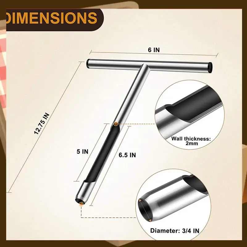

Soil Sampler Probe 12 Inch - Enforced T Handle - Stainless Steel With Core Sampling Area - Includes Test Bags-AA85
