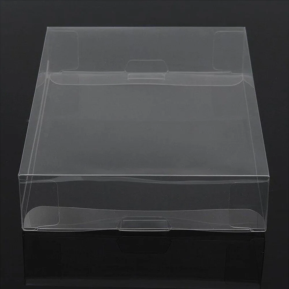 10 pièces clair transparent pour SNES pour N64 boîte de jeu étui de protection jeux CIB plastique protecteur pour animaux de compagnie pour boîtes de jeu Nintendo