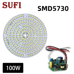 SMD5730 100W Pure Whtie Warm White High Power Light Source 138mm Aluminum Lamp plate Lamp Panel For Ceiling DIY