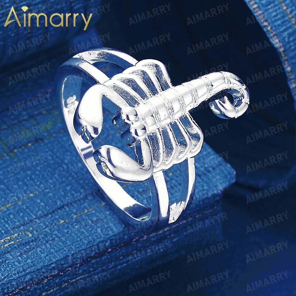 925 Sterling Silver 7-10# Three-dimensional Scorpion Ring High-quality and Fashion Jewelry for Women's Parties and Banquets