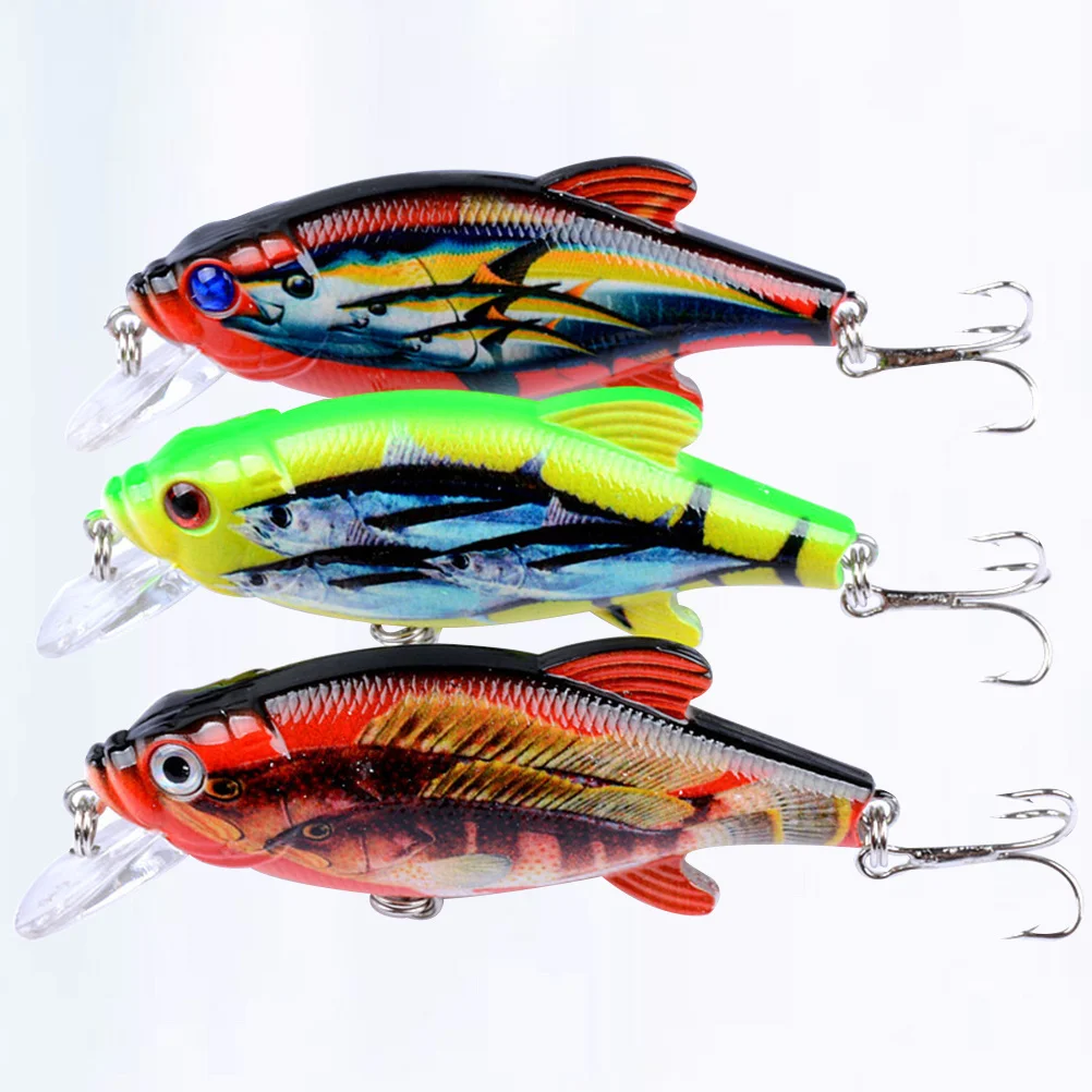 

3Pcs Bionic Fishing Lures Colorful Mini Fish Baits Minnow Lures Hard Bait Realistic Artificial Outdoor Fishing