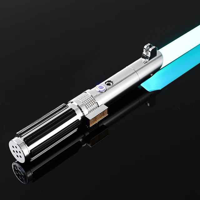 RGB Metalen Lightsaber Dueling Smooth Swing Laser Sword Sabre De Luz 16 Kleur Veranderende 16 Geluiden FOC Rave Knipperend Speelgoed