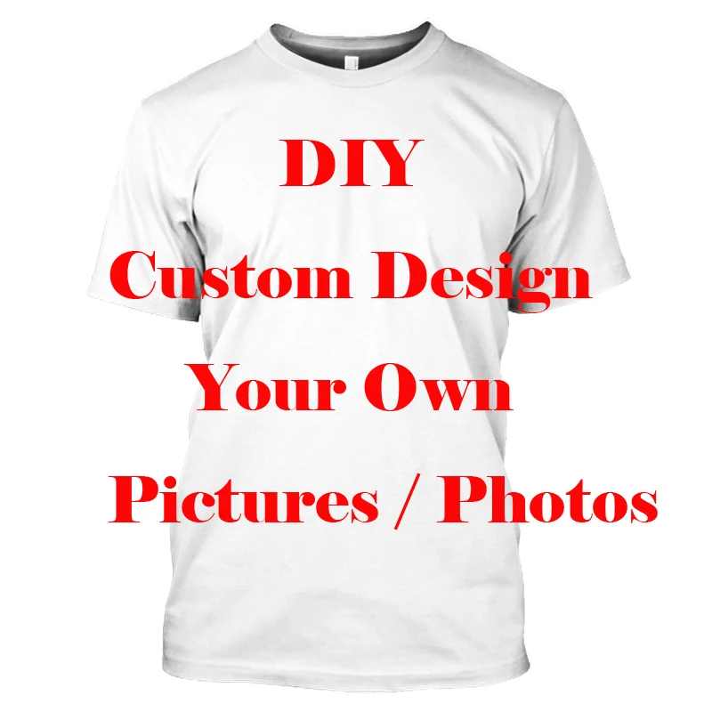 Diy Custom Ontwerp Uw Eigen Stijl Polyester 3d Geprint Heren Dames Kinder T-Shirt Om Uw Exclusieve Kleding Aan Te Passen