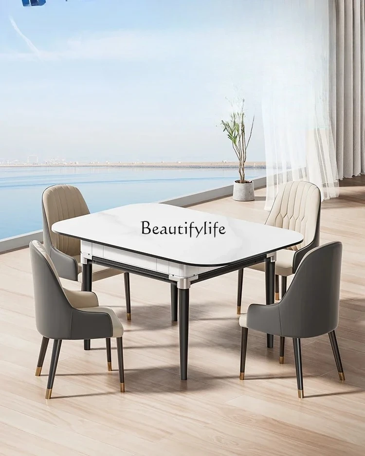 01*Bass mahjong machine Fully automatic household electric mahjong dining table dual-purpose
