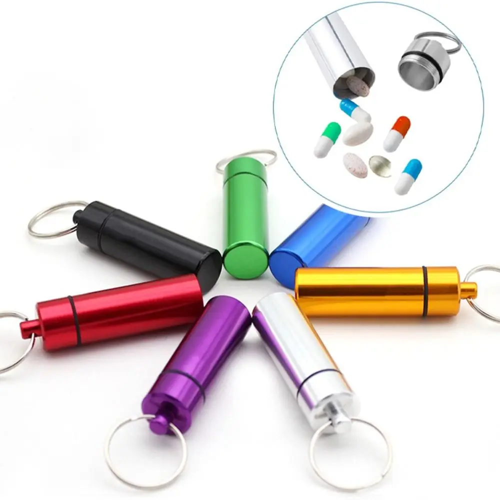 Mini Metal Toothpick Holders Seal Up Portable Tips Pill Containers Travel Storage Waterproof Pill Case Outdoor Travel