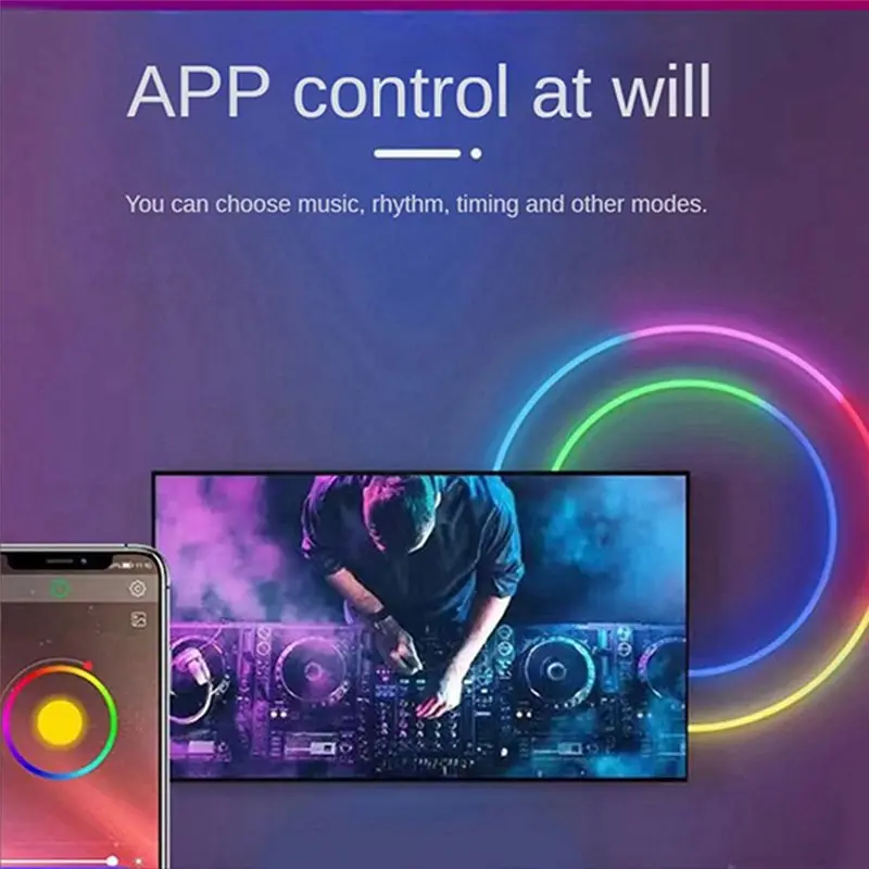 

Умная светодиодная лента A62Z RGB с удобным управлением, гибкая, водонепроницаемая, силиконовая, с музыкальным режимом, с вилкой стандарта США