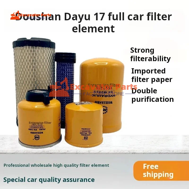 For Mini Excavator bobCAT SH E20 E17 Doosan dx daewoo dh DX17Z hydraulic Oil filter element air Oil diesel filter