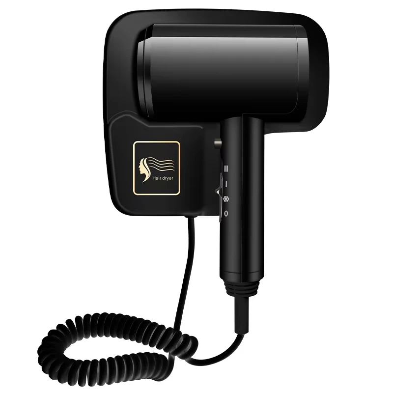Hotel Wall Mounted Hair Dryer Bathroom Hair Dryers Professional Constant Temperature Dryer with Holder Base Free Punching 220V