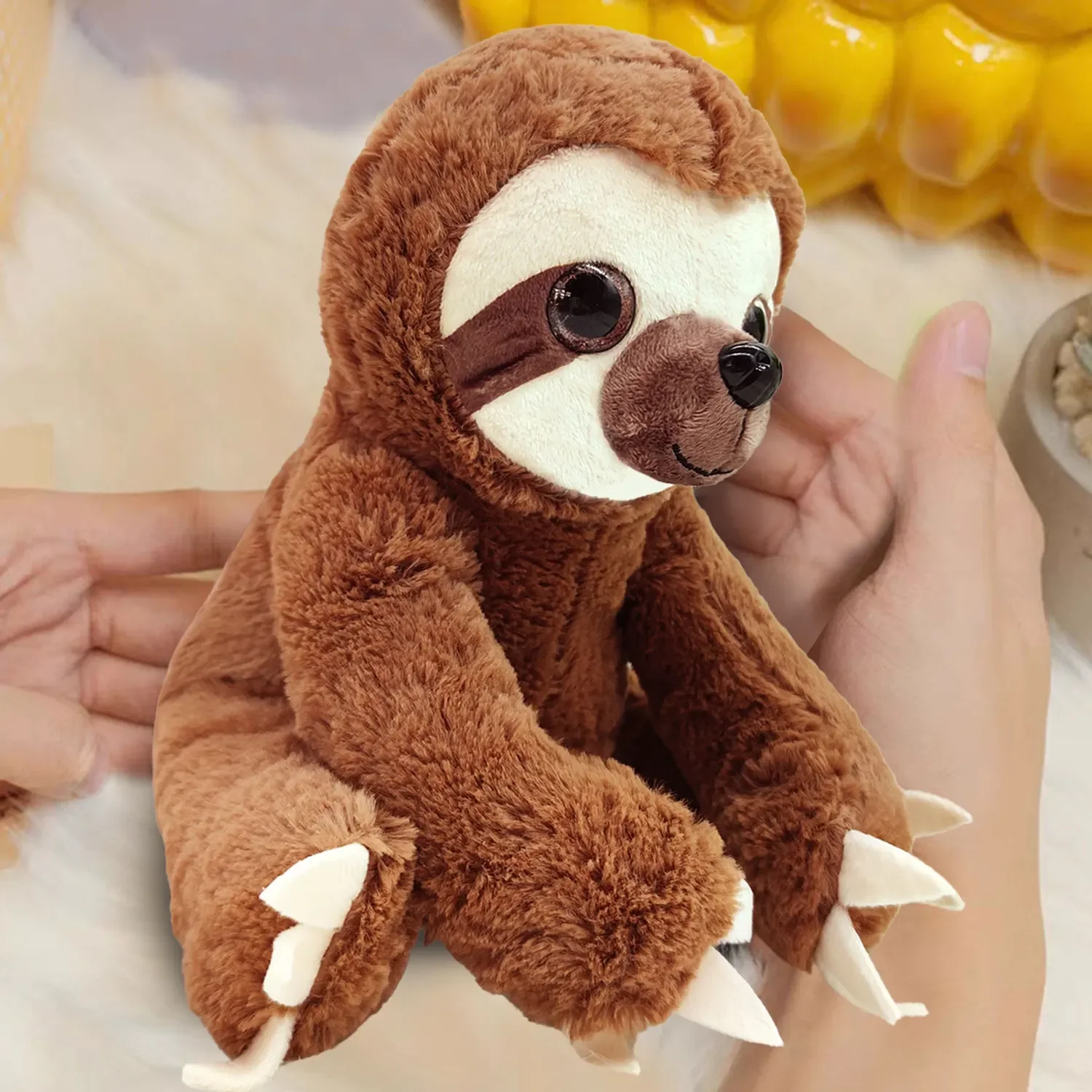 Giocattolo di bradipo di peluche premium, animale di pezza di bradipo realistico, regalo di bradipo super morbido, ideale per Capodanno/Compleanno, ripieni non tossici