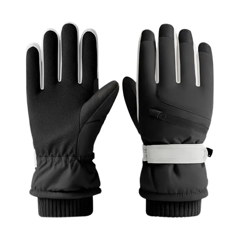 Running Gloves For Men Waterproof Ski Gloves Warm Five-Layer Thermal Construction Women's Gloves For Winter Outdoor Adventures