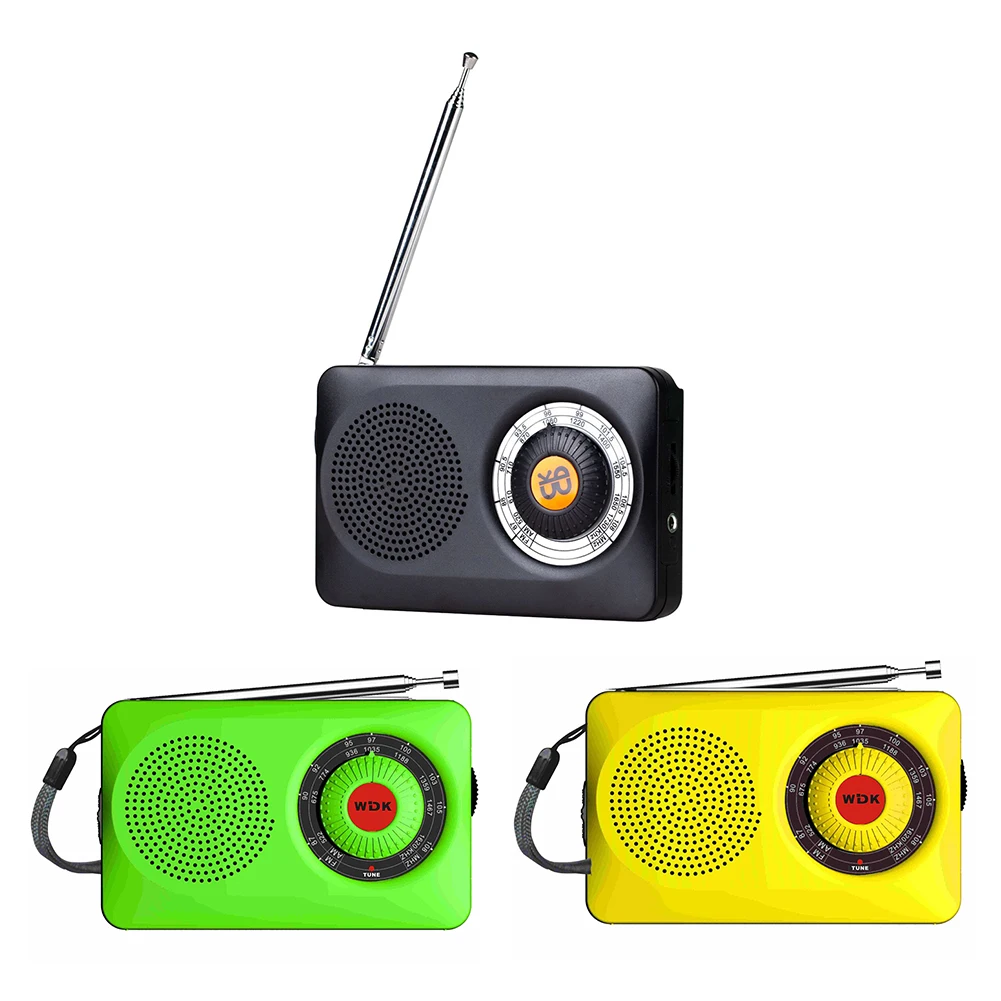 Radio AM FM Antena telescópica Radio de bolsillo con altavoz Jack para auriculares Mini Radio para uso en interiores, exteriores y emergencias