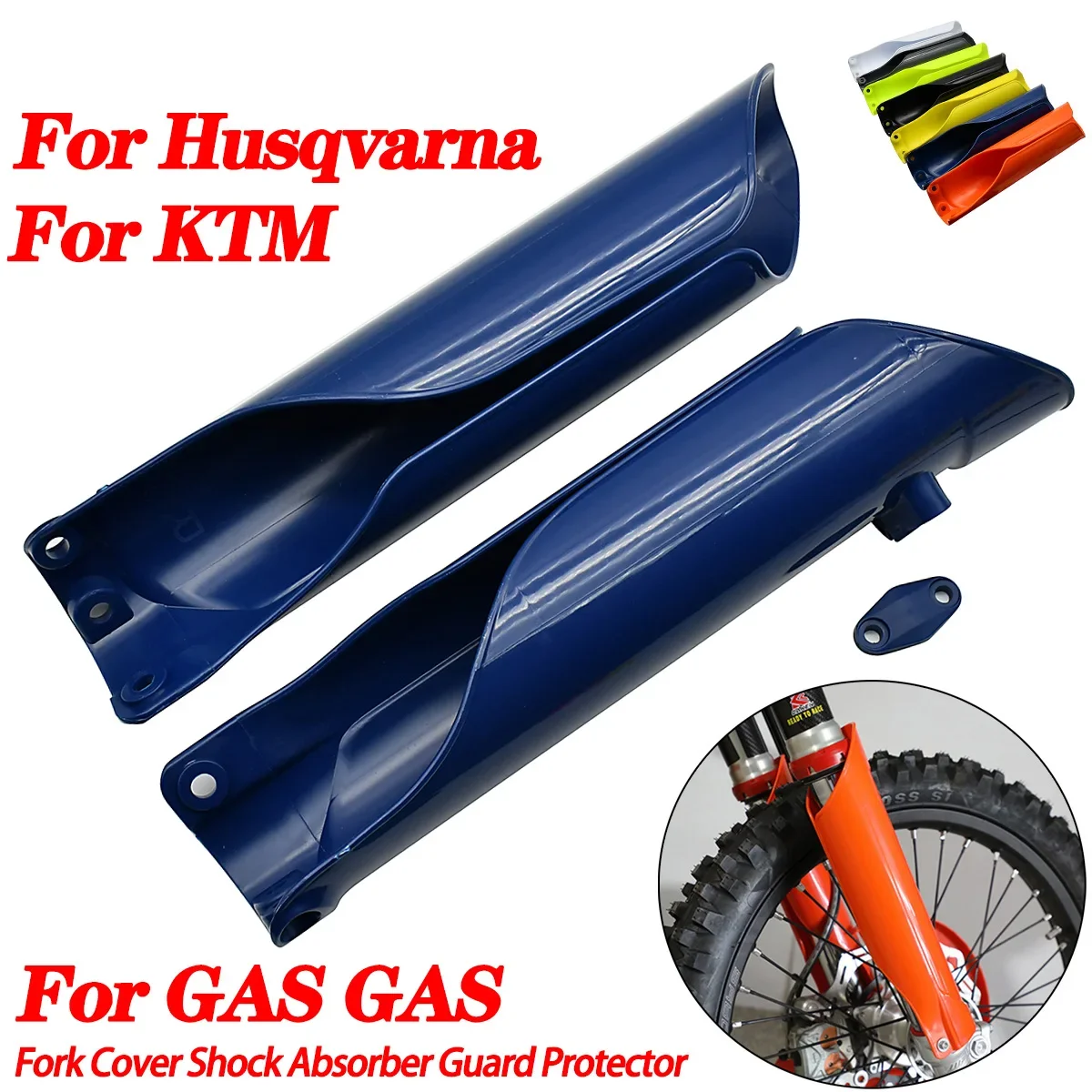 Cubierta de horquilla para motocicleta, Protector de amortiguador para KTM SX, EXC, XC, XCW, XCF, Husqvarna, TE, TC, FC, 125, 250, 300, 350, 450,